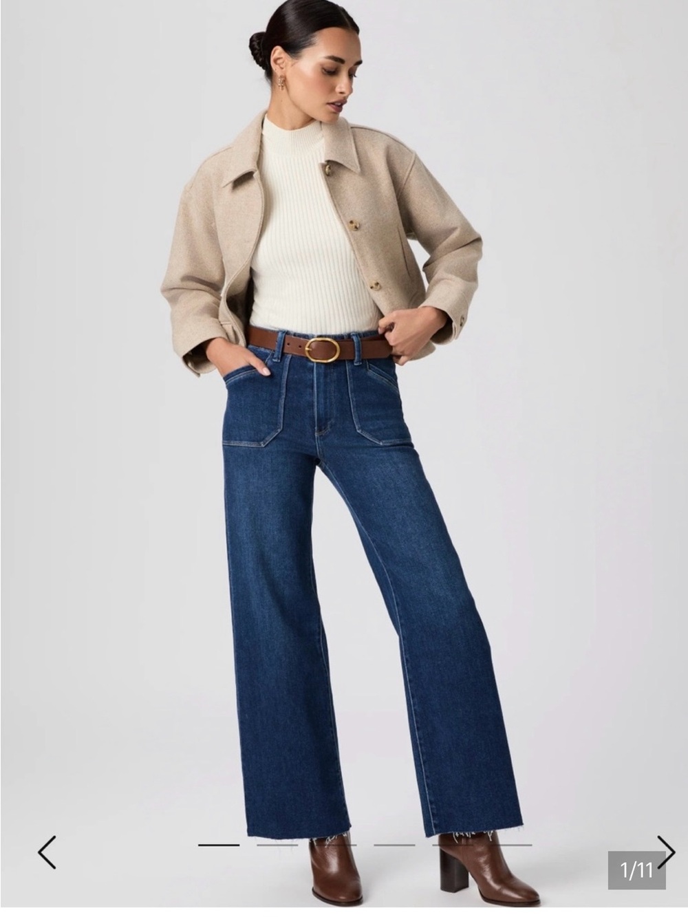 PAIGE Dark Blue Relaxed Women’s Jeans